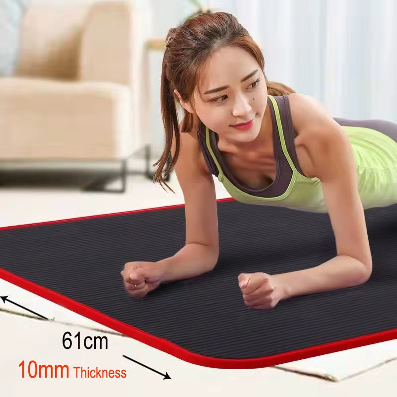 Thick Yoga Mat – 10mm Non-Slip Acupressure Exercise Mat for Meditation, Pilates, Gym & Home Fitness