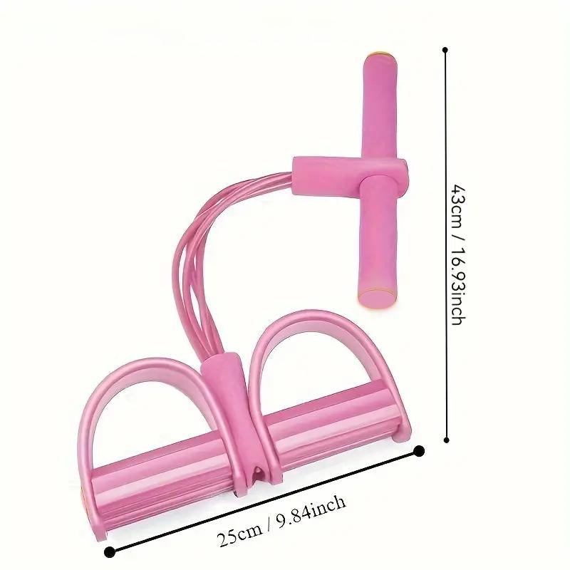 Manual Tension Training Pedal Elastic Band, Eco-Friendly Natural Latex Yoga Stretching Band, Adjustable Resistance Band for Home Gym Arm & Waist Training, Exercise Equipment