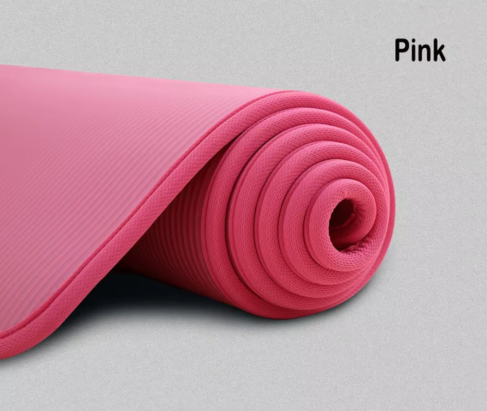 Thick Yoga Mat – 10mm Non-Slip Acupressure Exercise Mat for Meditation, Pilates, Gym & Home Fitness
