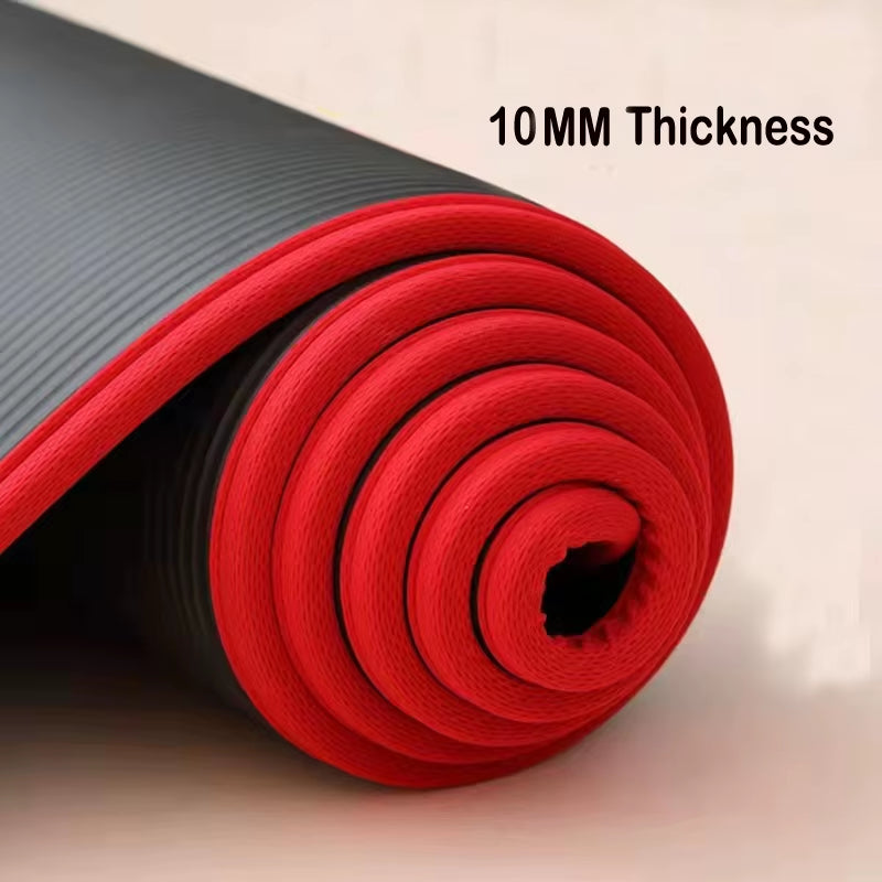 Thick Yoga Mat – 10mm Non-Slip Acupressure Exercise Mat for Meditation, Pilates, Gym & Home Fitness