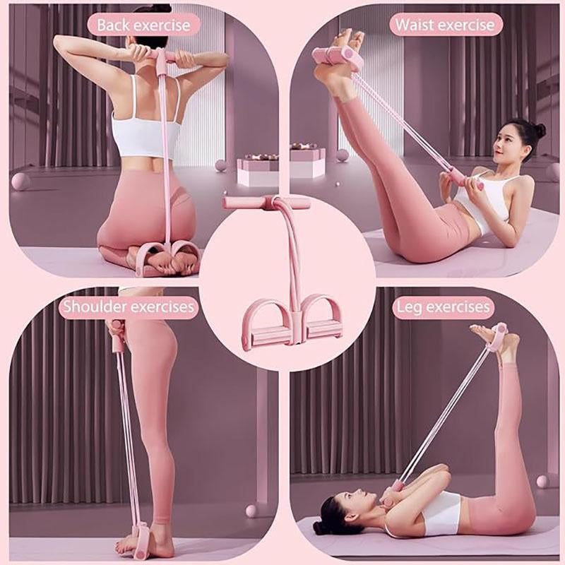 Manual Tension Training Pedal Elastic Band, Eco-Friendly Natural Latex Yoga Stretching Band, Adjustable Resistance Band for Home Gym Arm & Waist Training, Exercise Equipment