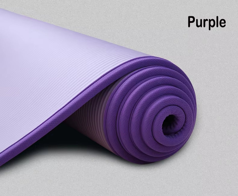 Thick Yoga Mat – 10mm Non-Slip Acupressure Exercise Mat for Meditation, Pilates, Gym & Home Fitness